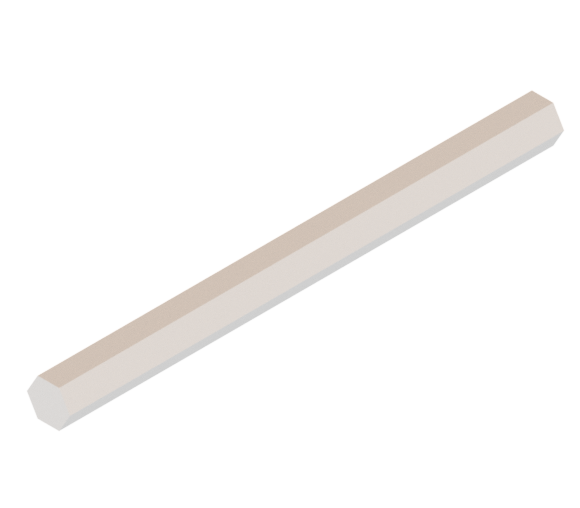 Hexágono de aluminio SW19 longitud 1980 mm