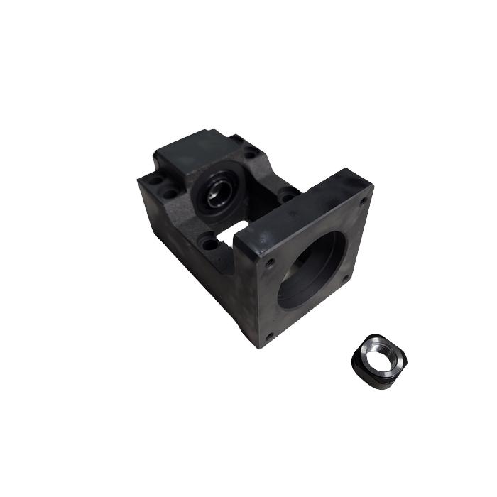 del apoyo fijo BF12-57 incl. soporte del motor NEMA23 en aluminio negro