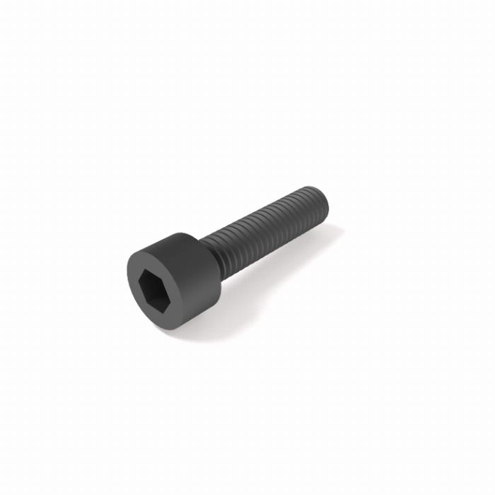 Screw black M6x25 SW  for circular tube 28 mm