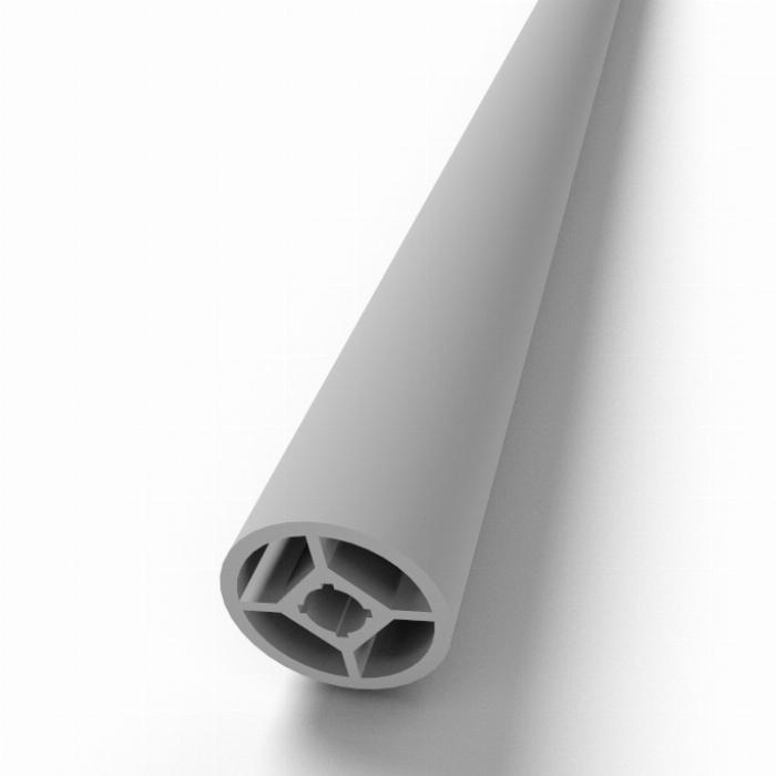 Tubo redondo aluminio anodizado 28mm con núcleo